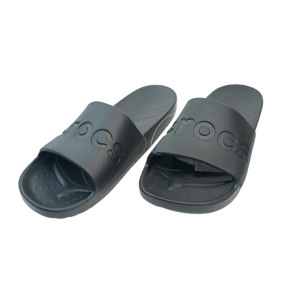 Crocs Slide Black Lightweight Comfort Sandals 210088-001 Mens 11 Womens 12‎